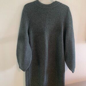 Prologue Women's Puff Long Sleeve Crewneck Sweater Dress